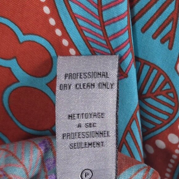 Tibi NEW YORK 100% SILK LooseTop Slightly Fitted Skirt Mini Dress Paisley Size 0 - Picture 10 of 11